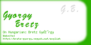 gyorgy bretz business card